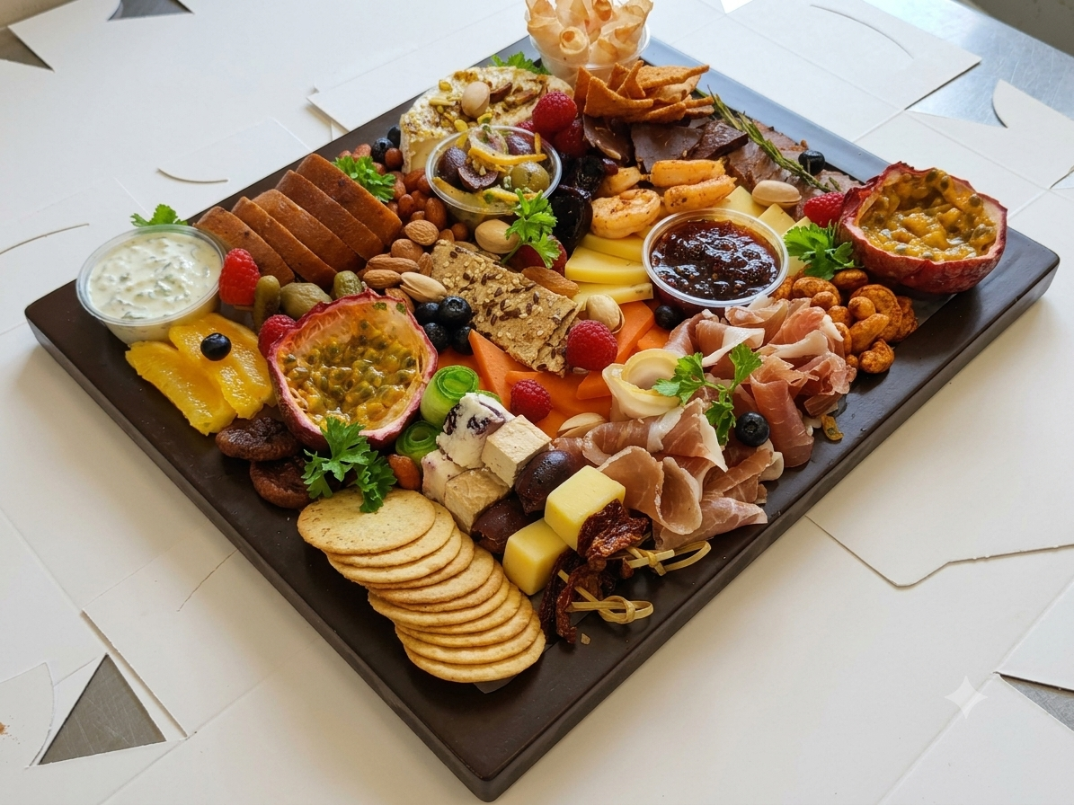 The Grazing Sage Gourmet Charcuterie Board- Luxury Artisanal Charcuterie &amp; Gourmet Gift Platter - No emulsifiers, Stabilisers, Nitrates &amp; No preservatives - Natural Ingredients