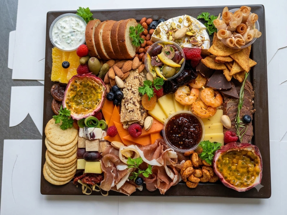 The Grazing Sage Gourmet Charcuterie Board- Luxury Artisanal Charcuterie &amp; Gourmet Gift Platter - No emulsifiers, Stabilisers, Nitrates &amp; No preservatives - Natural Ingredients