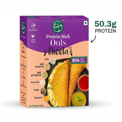Cheela Mix | Protein Rice Oats Cheela - 100% Pure - No Maida, No Sugar, No Palm Oil &amp;amp; No Added Preservatives – The Naturik Co – 250gm