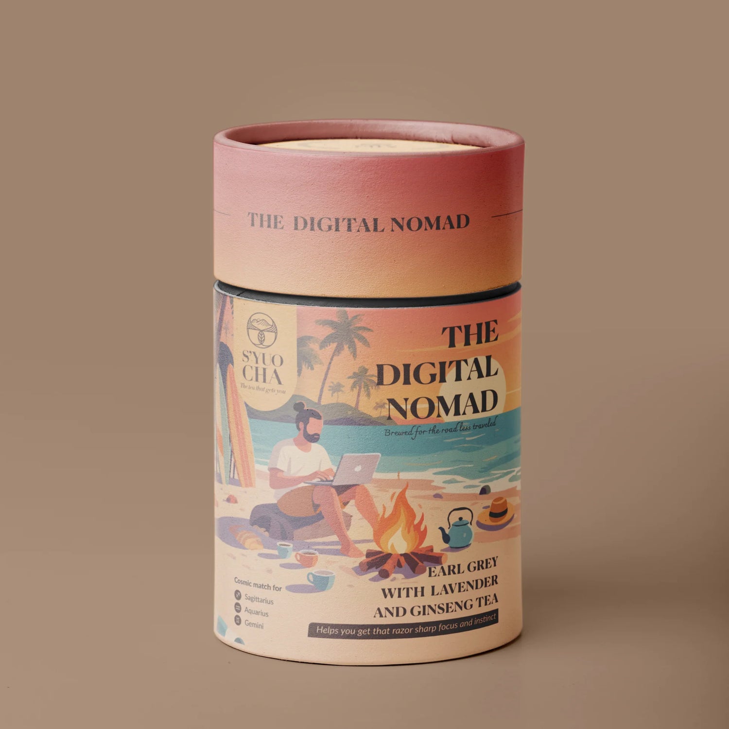 Tea |The Digital Nomad (Earl Grey Tea with Lavender and Ginseng for Sharper Focus) -No Side Effects-No Artificial Coloring- No Added Preservatives - Syuo Cha - 50gm
