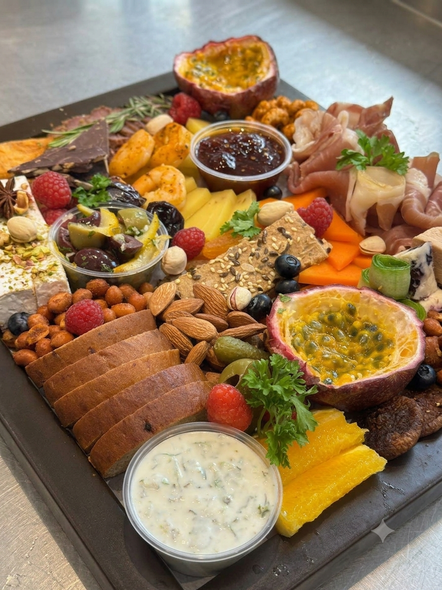The Grazing Sage Gourmet Charcuterie Board- Luxury Artisanal Charcuterie &amp; Gourmet Gift Platter - No emulsifiers, Stabilisers, Nitrates &amp; No preservatives - Natural Ingredients