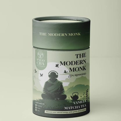 Tea | The Modern Monk - Vanilla Matcha Tea- Natural Long Lasting Energy Tea-Fresh Aroma-No Artificial Coloring- No Added Preservatives - Syuo Cha - 50gm