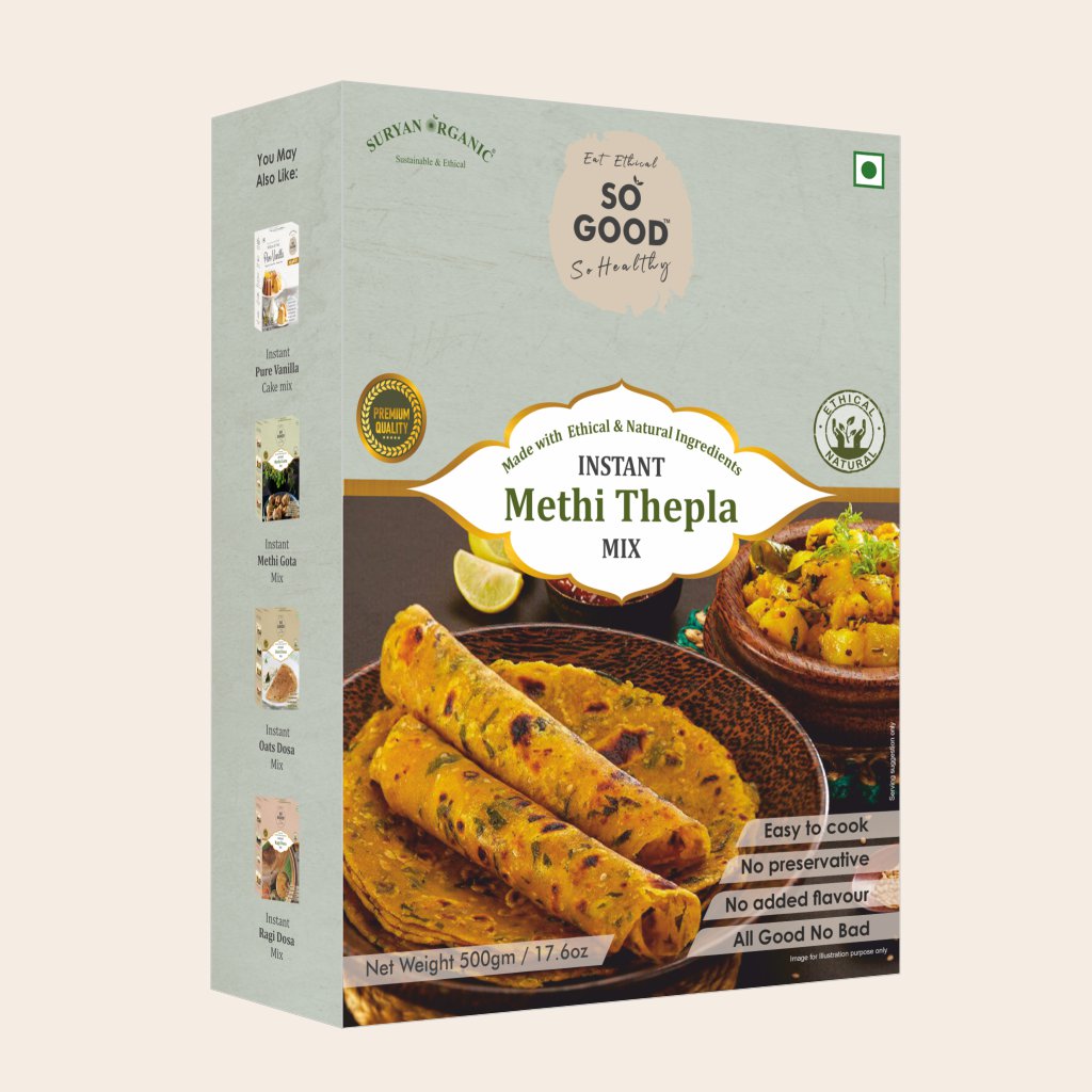 Methi Thepla | Instant Methi Thepla Mix (Made With Ethical Ingredients) - No Added Preservatives & No Added Flavour - SOSE – 500gm