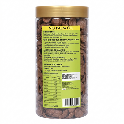 Three Grain Choco Scoops - No Palm Oil, No Artificial Color, Flavor &amp; Preservatives – The Cow boys Farm – 300gm