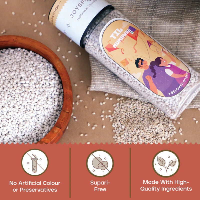 Mouth Freshener | Til Mukhwas - Made With Premium And All Natural Ingredients - No Supari, No Preservatives &amp;amp; No Artificial Flavour – Joyspoon – 100gm