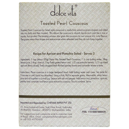 Toasted Pearl Couscous – Vegan - Dolce Vita – 200gm