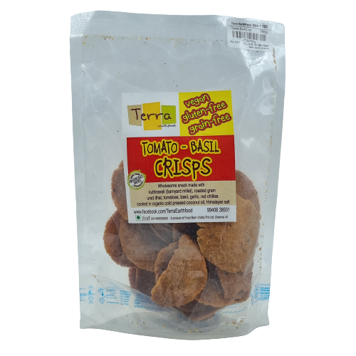 Tomato Basil Crisps - Vegan &amp;amp; Gluten Free – Terra – 150gm