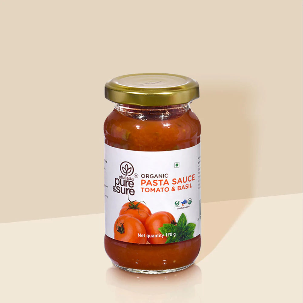 Tomato Basil Sauce - Organic - Indian - Pure And Sure - 190gm
