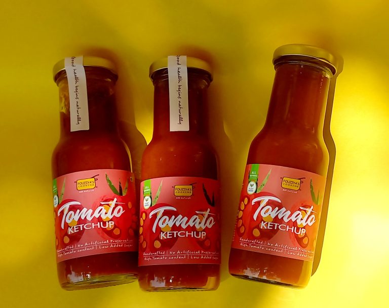 Tomato Ketchup | Handcrafted - All Natural - No Added Artificial Preservatives - Fouziya’s Cooking – 200gm