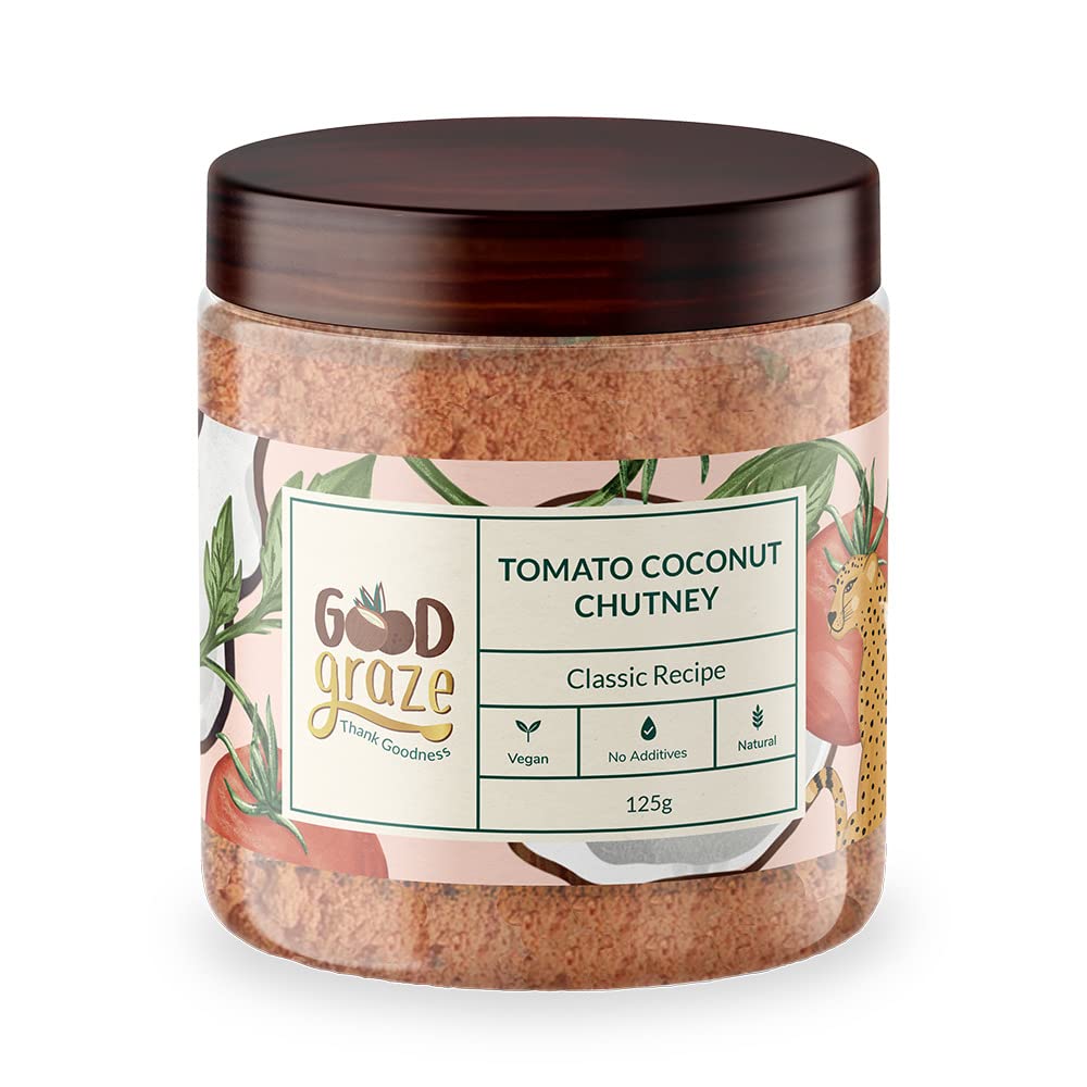Chutney | Tomato Coconut Chutney - Natural - Vegan &amp; No Additives - Good Graze - 125gm