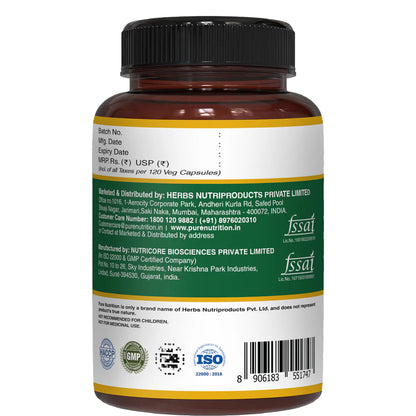 Tongkat Ali | Supports Vitality, Stamina &amp; Overall Wellness – Pure Nutrition – 1000mg – 120 Veg Capsules