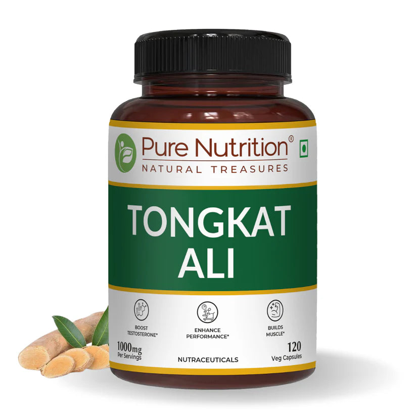 Tongkat Ali | Supports Vitality, Stamina & Overall Wellness – Pure Nutrition – 1000mg – 120 Veg Capsules