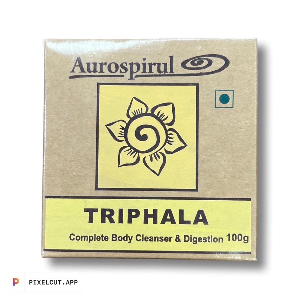 Triphala Capsules | (Body Cleanser &amp;amp; Digestion) - Organic - Vegan -  Aurospirul - 100 Capsule