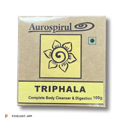 Triphala Capsules | (Body Cleanser &amp;amp; Digestion) - Organic - Vegan -  Aurospirul - 100 Capsule