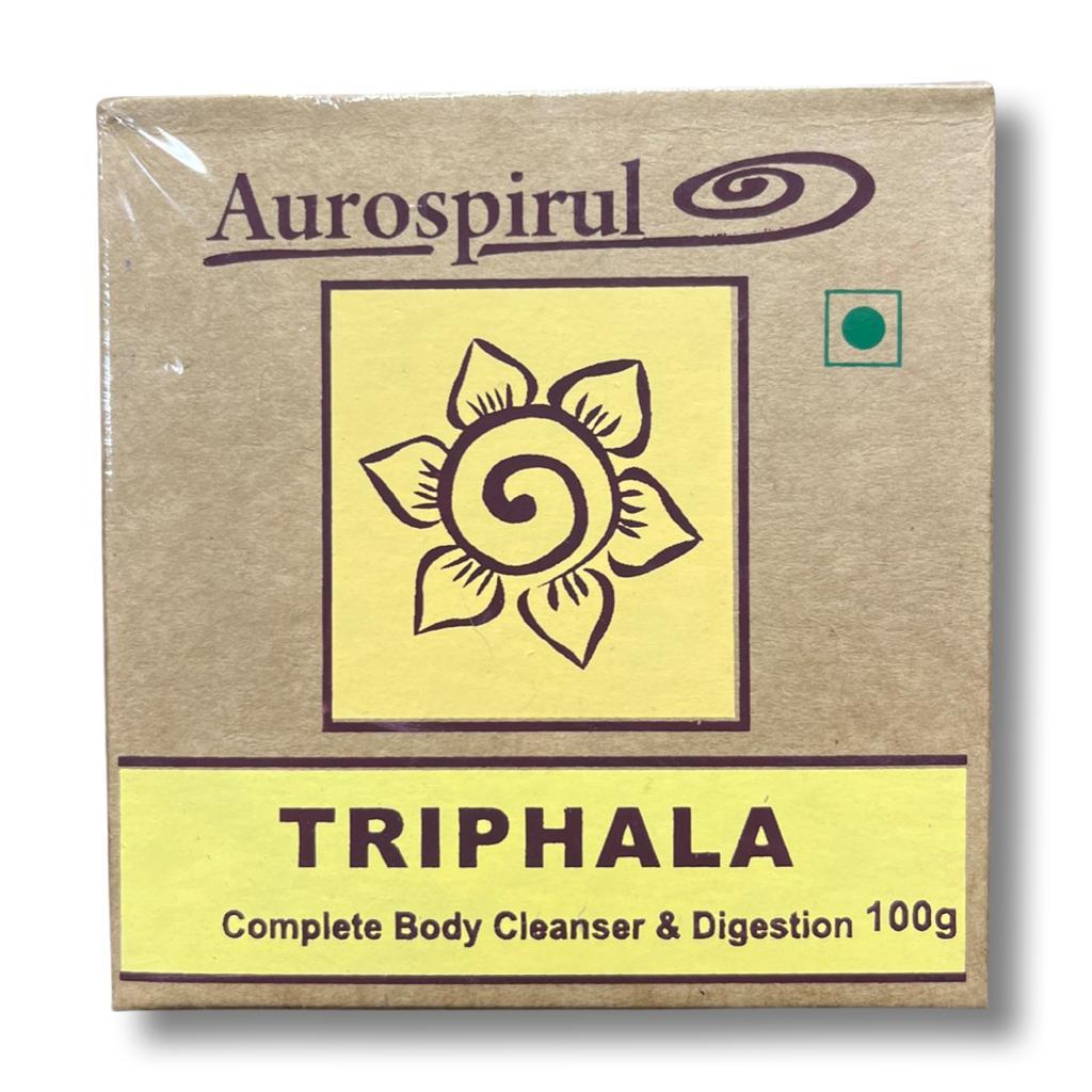 Triphala Powder | (Body Cleanser & Digestion) – Organic – Vegan – Aurospirul – 100 gm