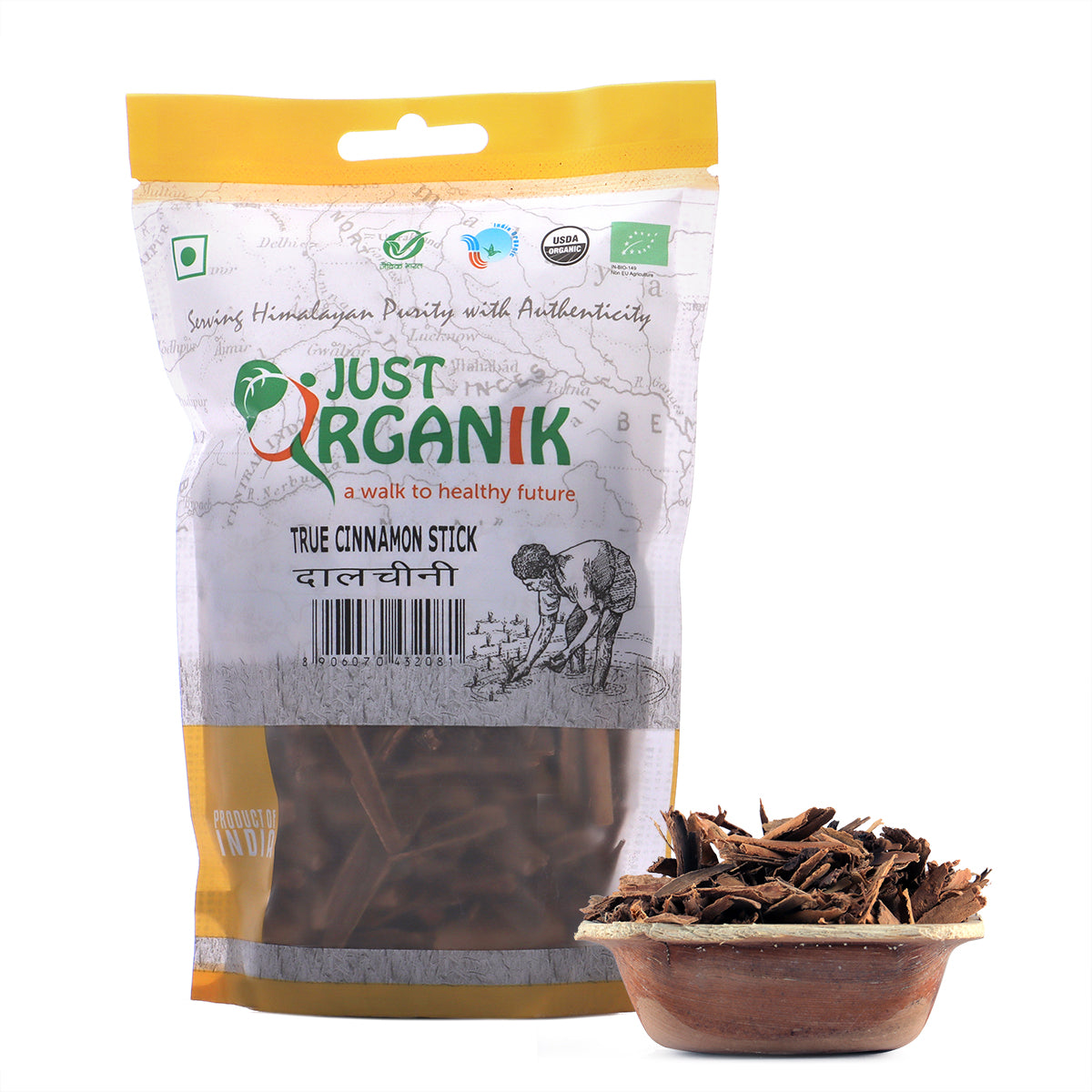 True Cinnamon Flakes (Dalchini) - Just Organik - 50gm