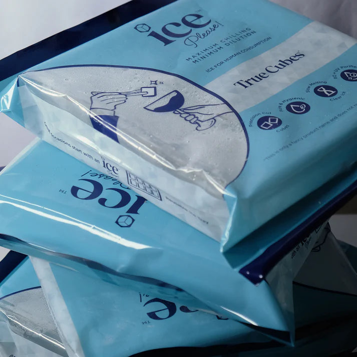 Ice | True Cubes Ice - Maxium Chilling, Minimum Dilution- Ice For Human Consumption-RO Water UV 100% Untouched- Precision Cut- Pure Hygienic, Slow Melting-Nature&