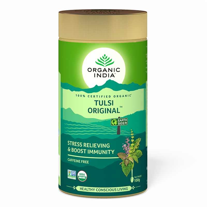 Tulsi Original Tea – Caffeine Free – Organic India – 100gm