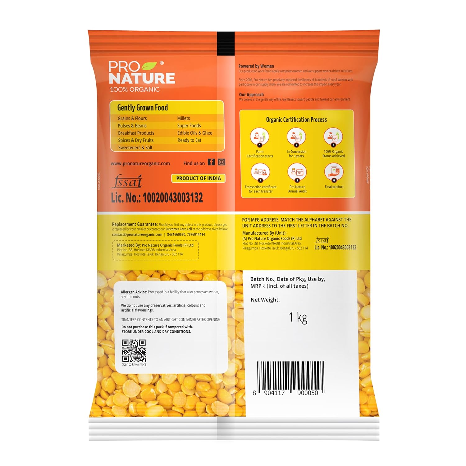 Tur Dal - Pro Nature - 500gm