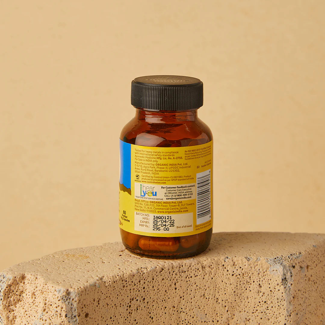 Turmeric Formula – Respiratory &amp; Congestion Relief - Organic India – 60 Capsules