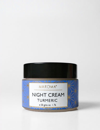 Night Cream | Turmeric Night Cream (With Neem &amp; Papaya) - 100% Natural - Cruelty Free, Palm Oil Free, No Parabens &amp; No Synthetic Fragrances - Maroma - 50gm