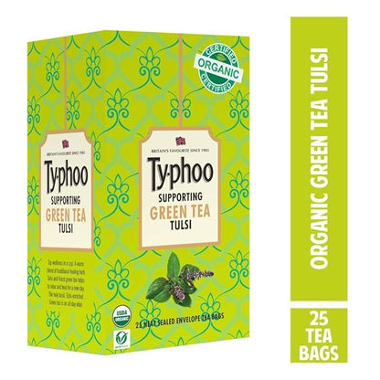 Organic Green Tea Tulsi - Typhoo -  25Tea Bags