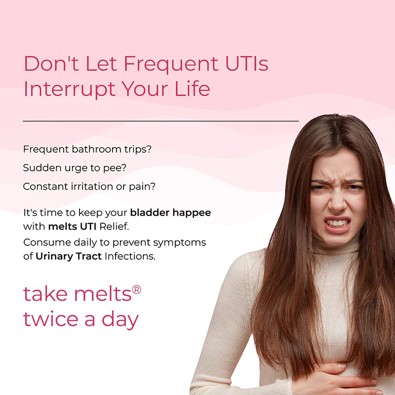 UTI Relief (Cranberry + Green Tea) – Melts – Natural – Vegan, Gluten Free, &amp;amp; Zero Sugar – Wellbeing Nutrition – 30 Stripsnew