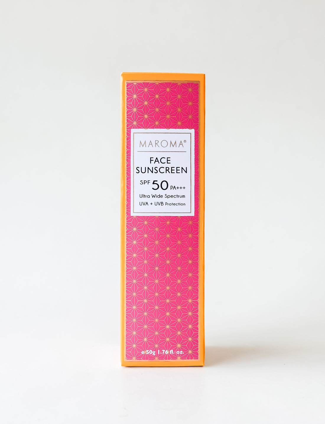 Sunscreen | Face Sunscreen - SPF 50 PA+++ - Ultra Wide Spectrum - UVA+UVB Protection - Vegan, Cruelty Free, Palm Oil Free, No Parabens & No Synthetic Fragrances - Maroma - 50gm