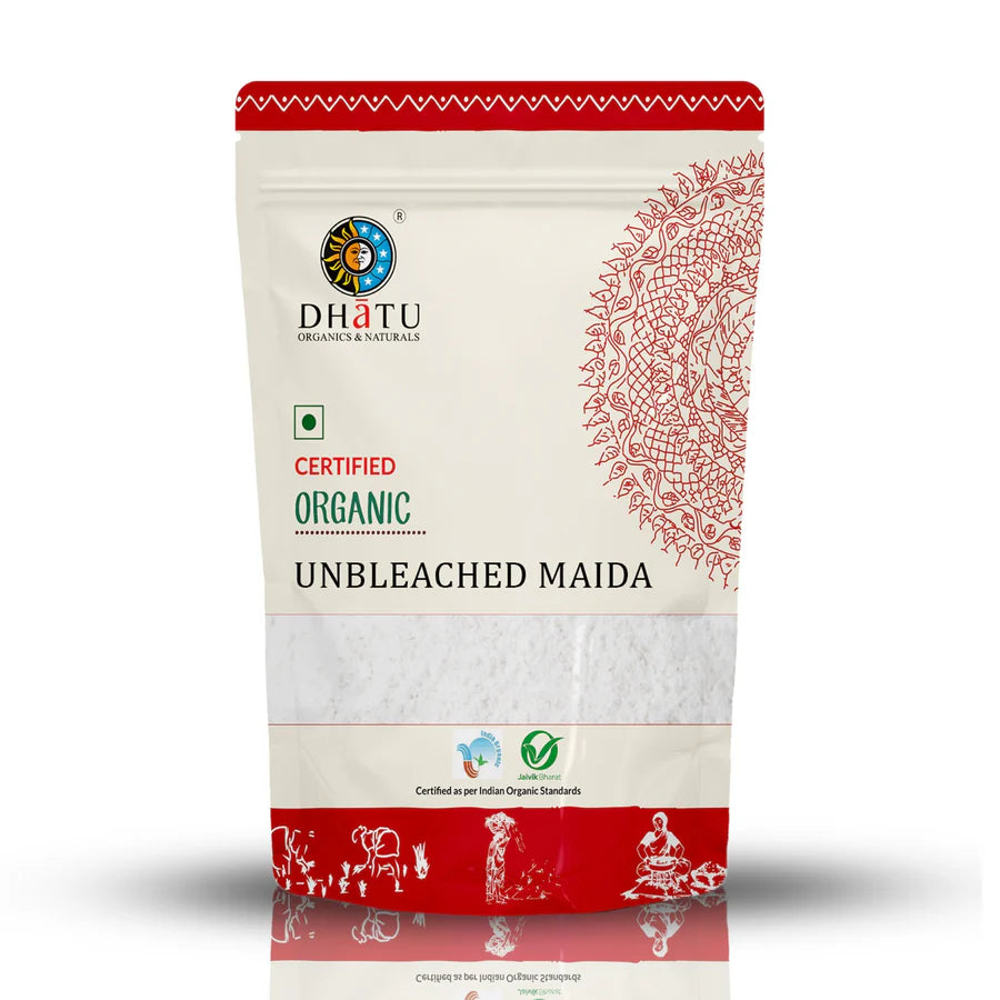 Maida | Organic Unbleached Maida Flour -Chemical-Free -Dhatu Organic  - 500gm