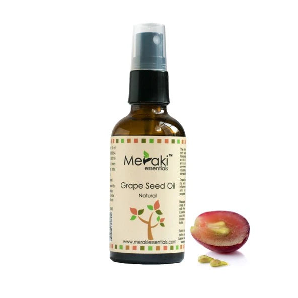 Unrefined Grapeseed Oil (Vitis Vinifera) - Natural - Indian- Meraki Essentials - 50ml