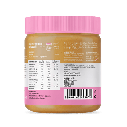 Peanut Butter | Unsweetened - Dark Chocolate - Crunchy - No Added Sugar - The Whole Truth - 325gm
