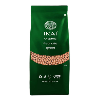 Peanuts |Organic Peanuts (Groundnut) -  Healthy Fats - Natural Protein Foods  -No Preservatives- Ikai Organic – 500gm