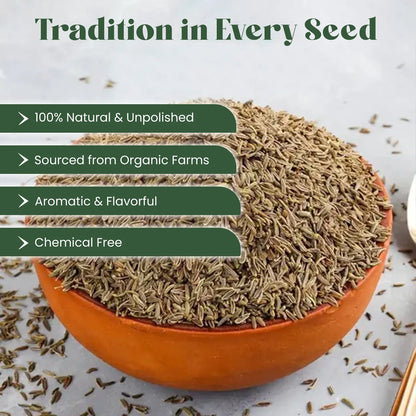 Seeds| Organic Cumin Seeds (Sabut Jeera) - Pure Healthy &amp; Aromatic- No Preservatives- Ikai Organic – 100gm