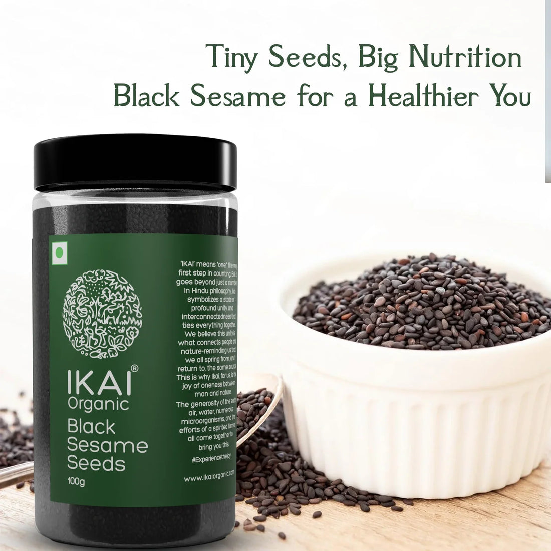 Seeds| Black Sesame Seeds - Kala Til ,Healthy Seeds ,Good Fats - No Preservatives- Ikai Organic – 100gm