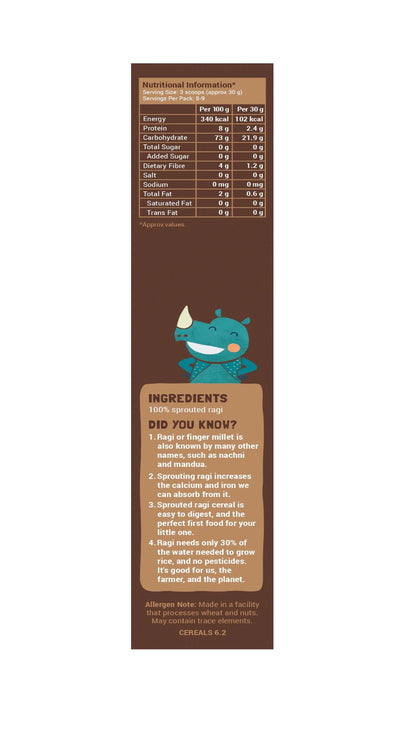 Ragi Powder | Sprouted (Cereal) -  Zero Junk, No Added Sugar &amp;amp; Salt - Slurrp Farm - 250gm