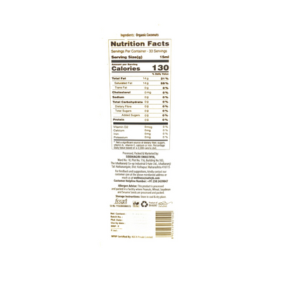 Coconut Oil | Virgin Coconut Oil – Organic - Wood Pressed Oil – 100% Natural - No Added Chemicals &amp;amp; No Added Artificial Preservatives – Satvyk – 1000ml