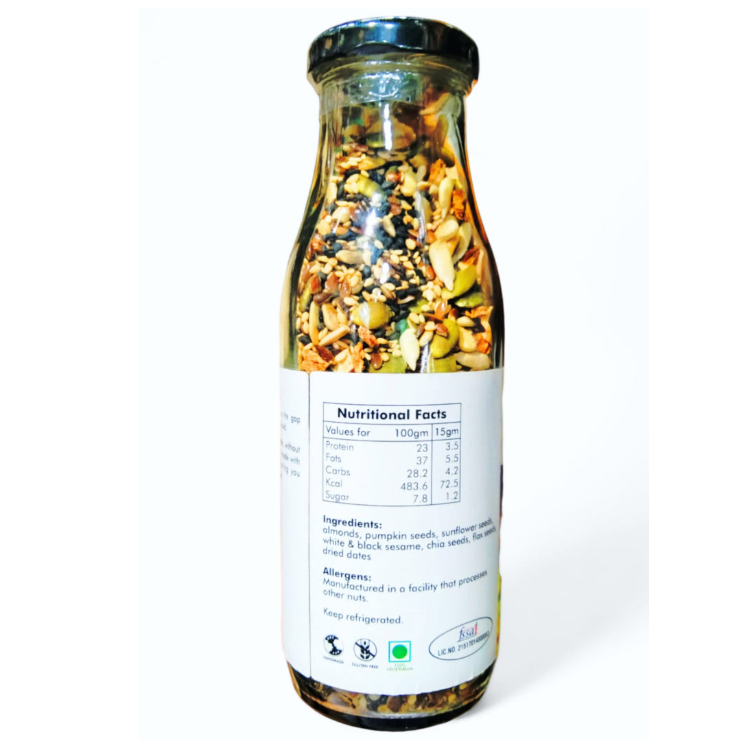 Seed Mix | With Almond &amp; Dry Dates - Vegan, Gluten Free, Keto Friendly, High In Protein, Sugar Free &amp; Preservatives Free – Urban Mom – 170gm