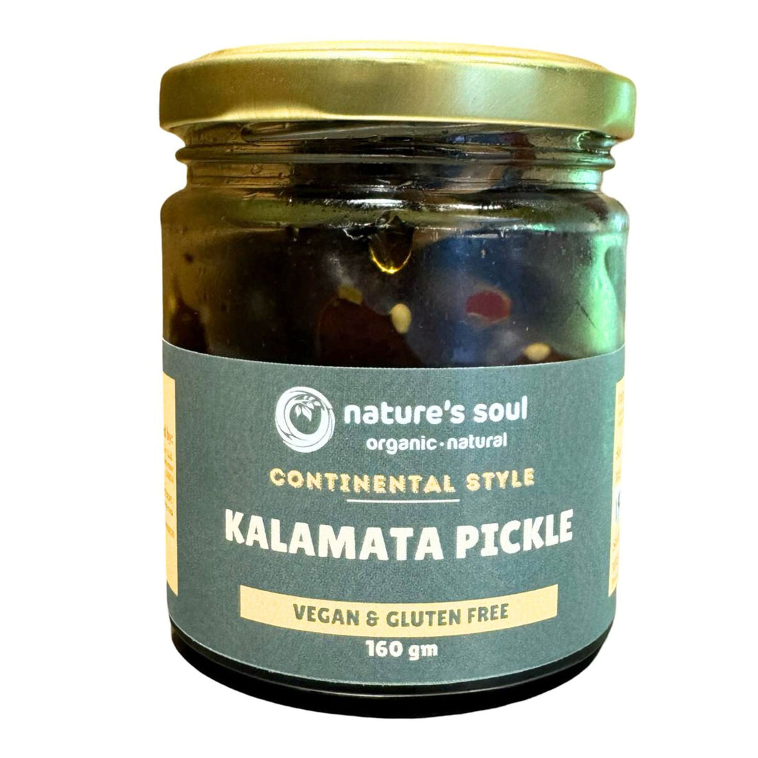 Kalamata Pickle Continental Style - Fresh - Vegan & Gluten Free - Made with Organic Ingredients - 160gm