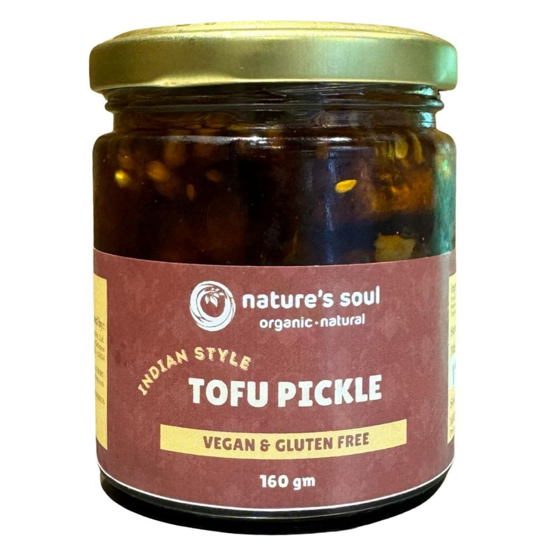Tofu Pickle Indian Style - Fresh - Vegan & Gluten Free - Made with Organic Ingredients - 160gm