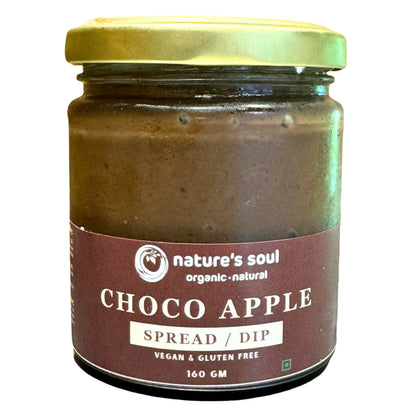 Choco Apple Spread - Fresh - Vegan, Gluten Free &amp;amp; Refined Sugar Free - Made with Organic Ingredients - 160gm