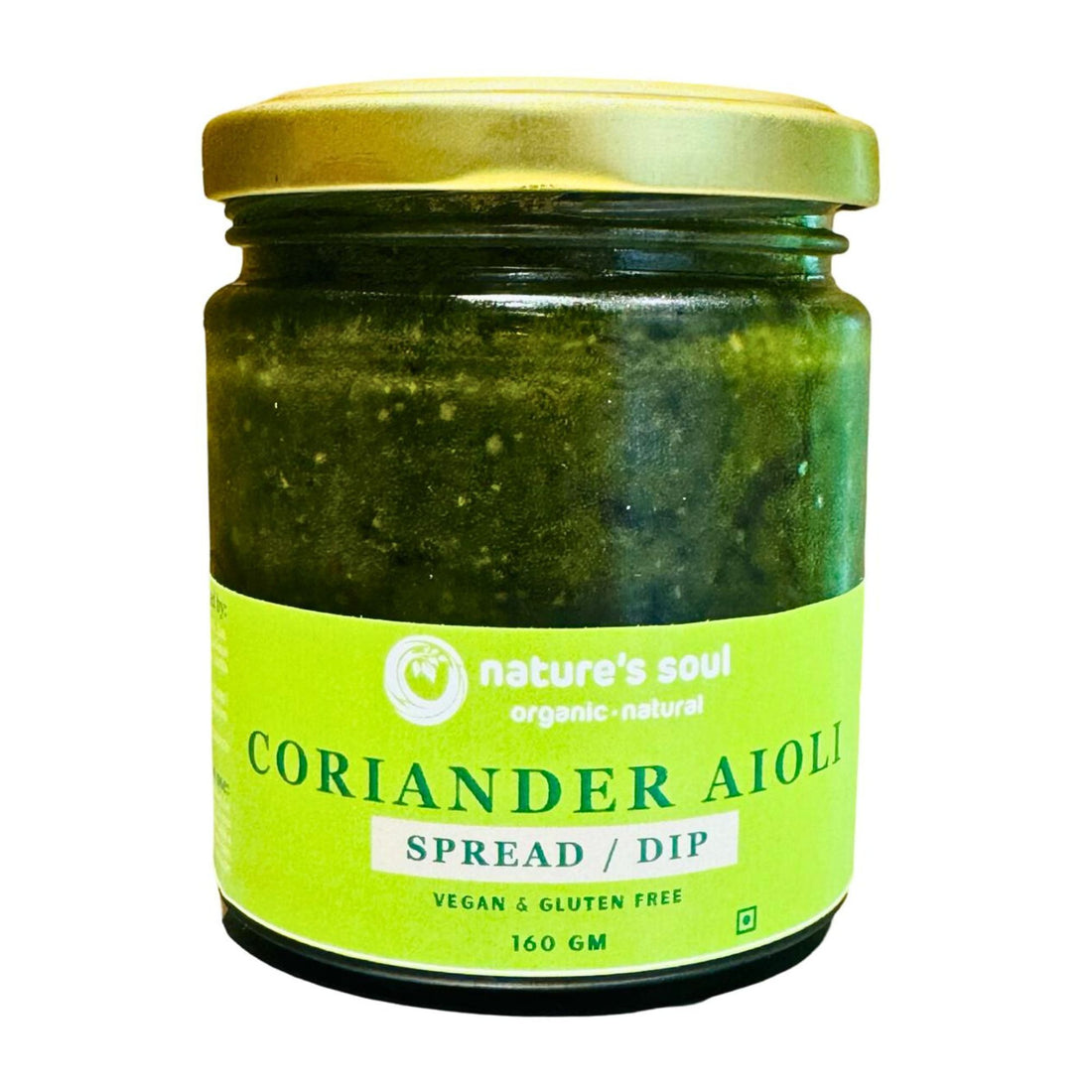 Spicy Coriander Aioli - Fresh - Vegan &amp;amp; Gluten Free - Made with Organic Ingredients - 160gm