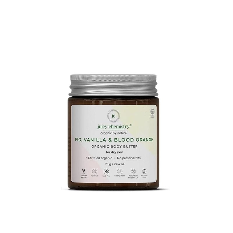 Fig, Vanilla &amp;amp; Blood Orange Organic Body Butter - Juicy Chemistry - 75gm