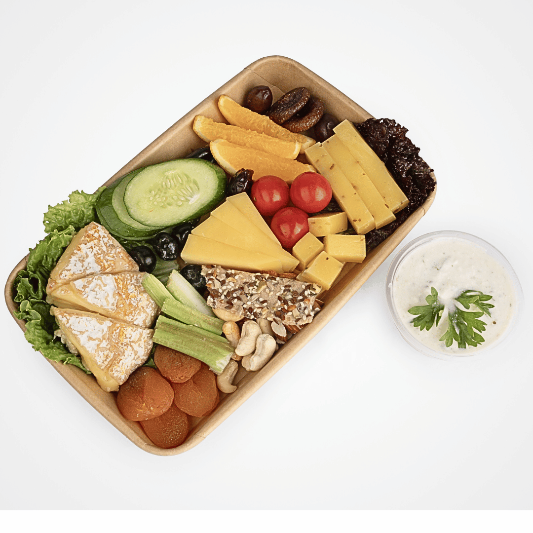 Mini Veg Cheese Platter - Fresh - Made with Organic Ingredients - Box