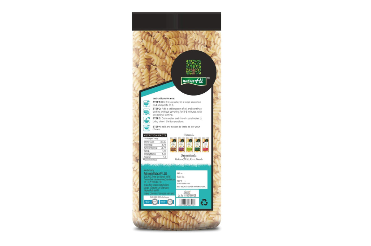 Pasta  | Rich Quinoa Pasta  - NutraHi – 250gm