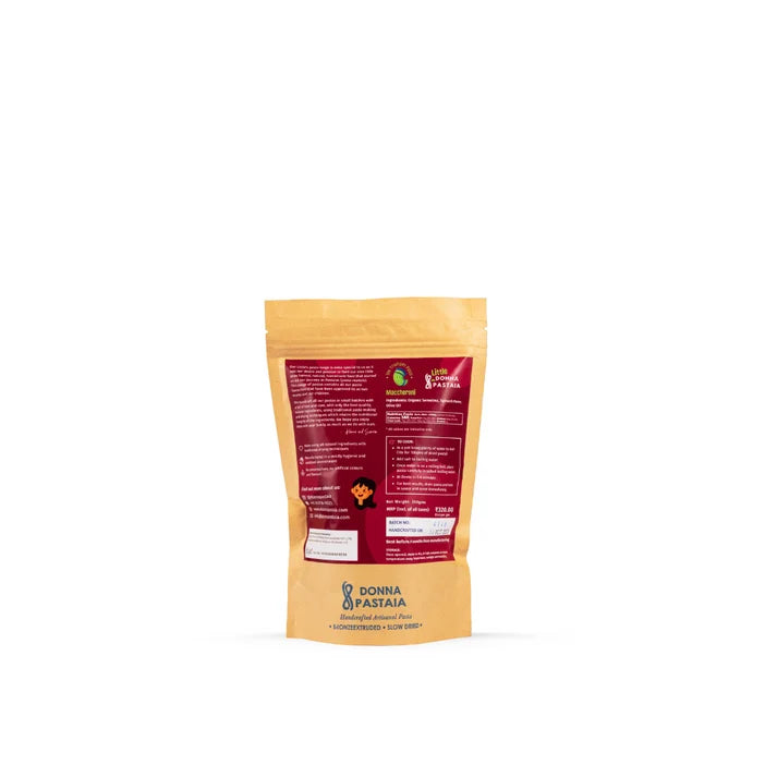Pasta | Maccheroni (Spinach &amp; Semolina) – Whole Wheat &amp; Semolina – No Maida &amp; No Added Salt – Donna Pastaia – 200gm