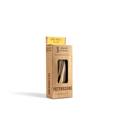 Pasta| Fettuccine Whole Wheat &amp; Semolina Pasta – Donna Pastaia – 250gm