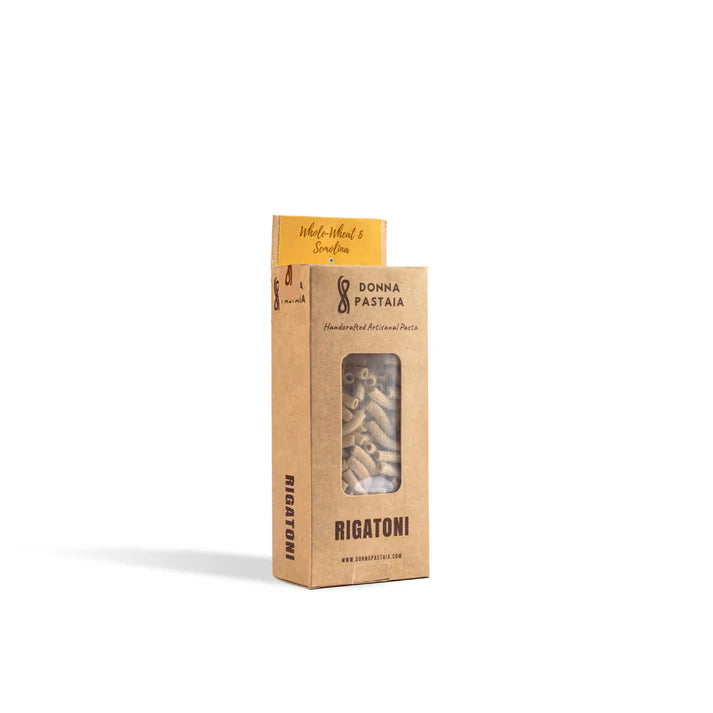 Pasta | Whole Wheat &amp; Semolina (Rigatoni ) -Handcrafted Artisanal Pasta - Donna Pastaia - 250gms