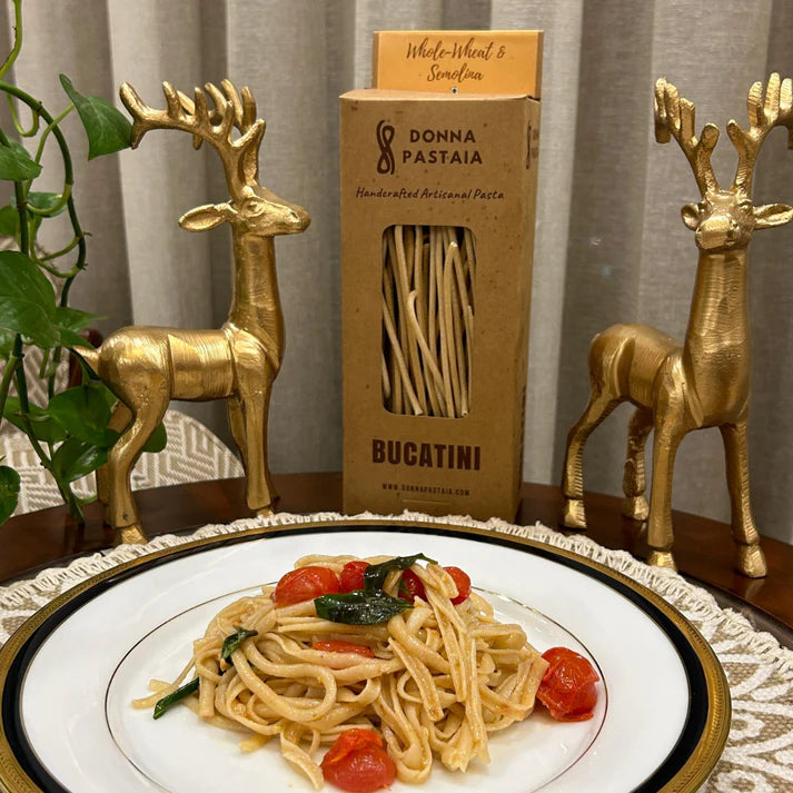 Pasta | Bucatini Pasta - Whole Wheat and Semolina – Donna Pastaia – 250gm