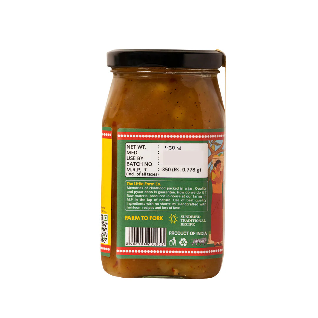 Chutney | Sweet Mango Chutney (Made With Real Mango Chunk &amp; Pulp) –  No Added Preservatives, Artificial Colours &amp; No Artificial Flavours Or No Refined Sugar – The Little Farm – 450gm