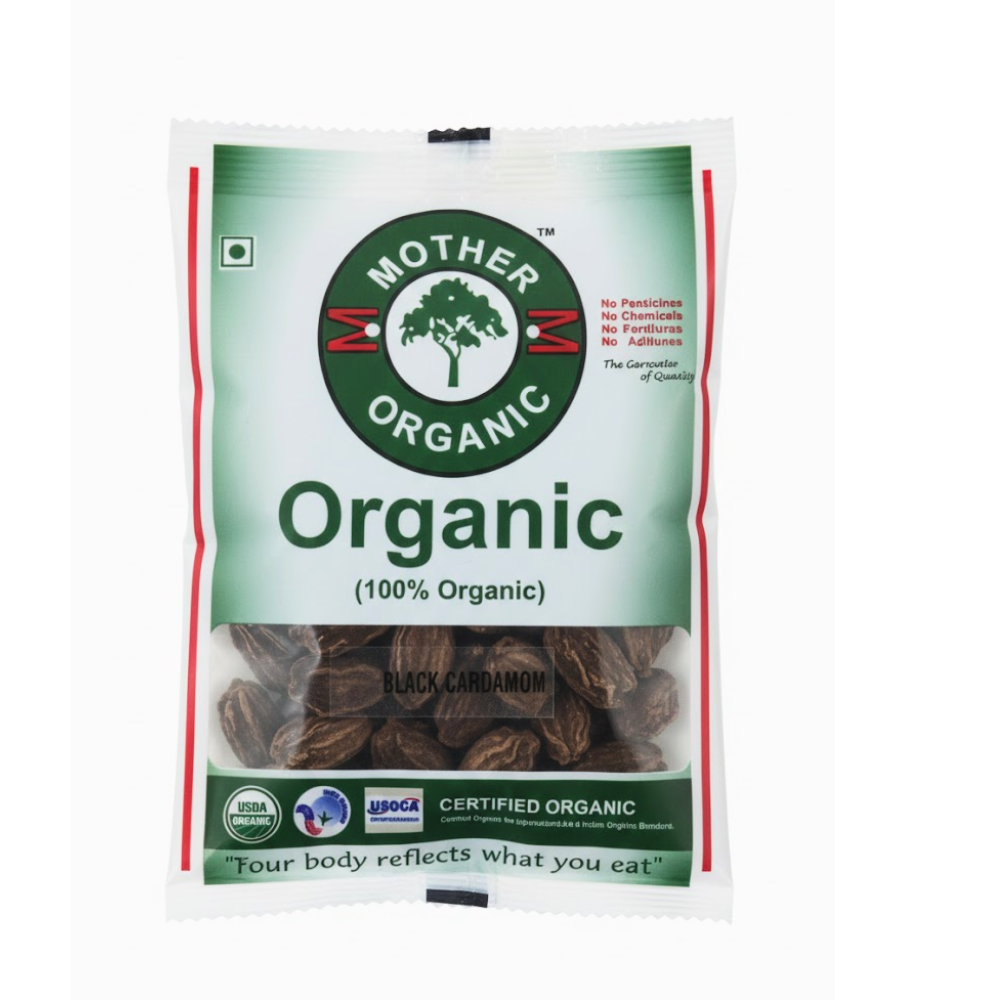 Black Cardamom- USDA Organic - Mother Organic - 130gm